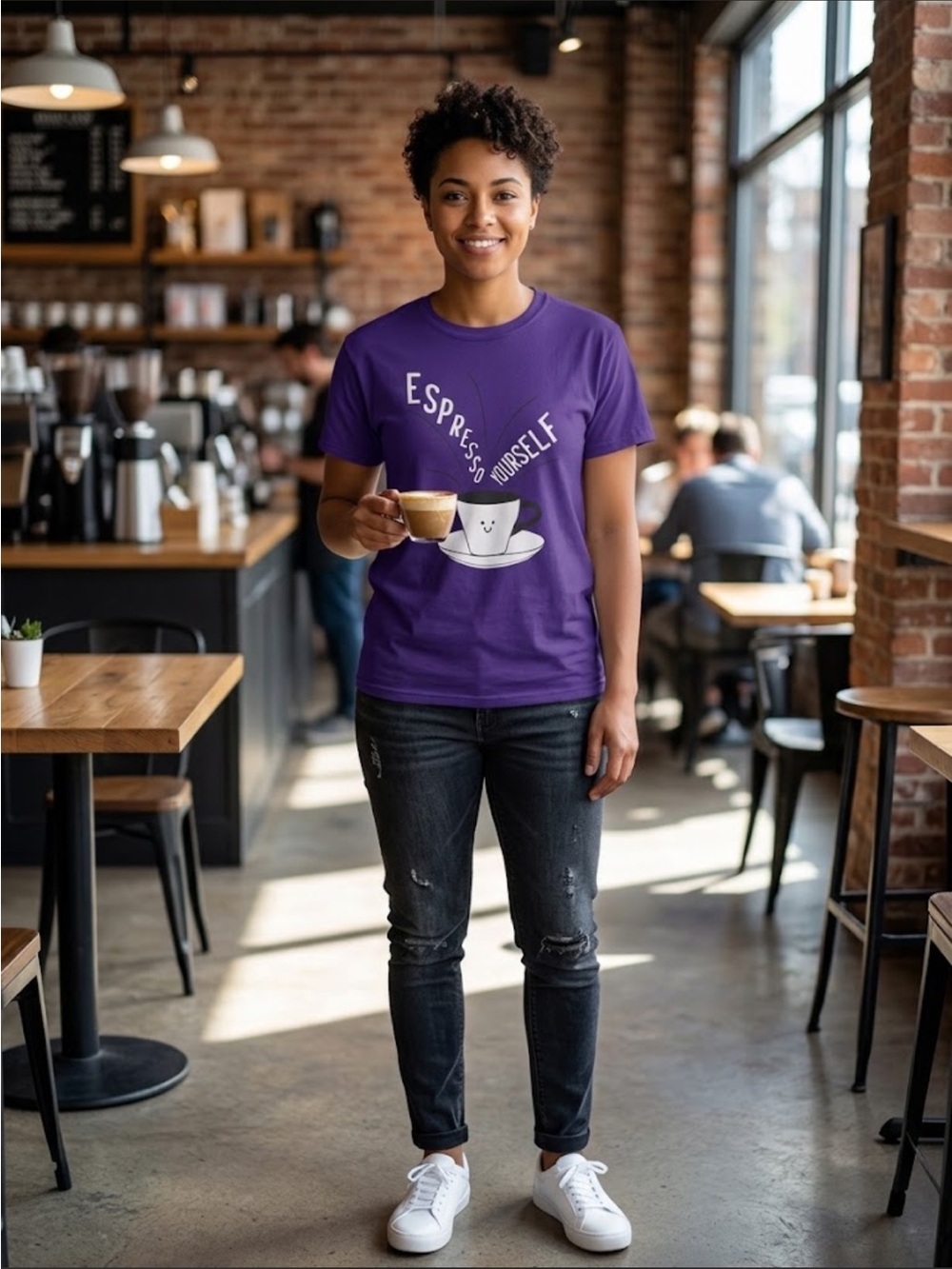 Espresso Yourself Purple Graphic Tee